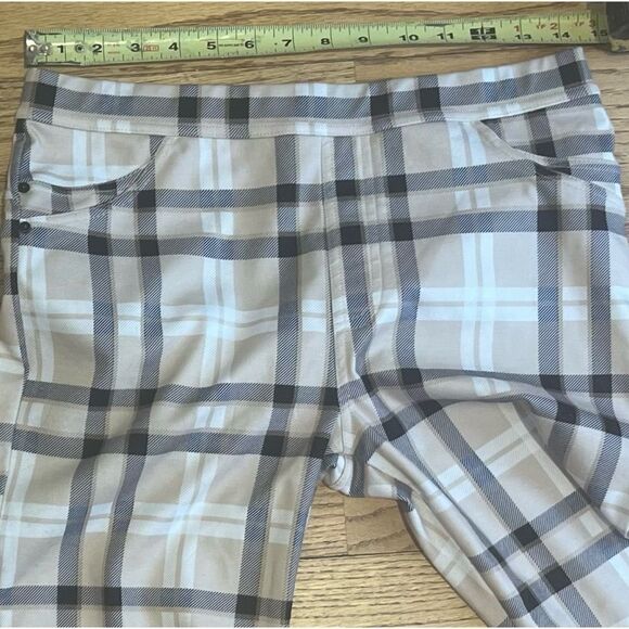 Sanctuary Pull On Leggings Plaid Pants Tan/Black/White  Size Medium - Picture 6 of 8